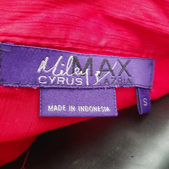 Miley cyrus max azria ruffled sleeveless red top - Picture 3 of 3